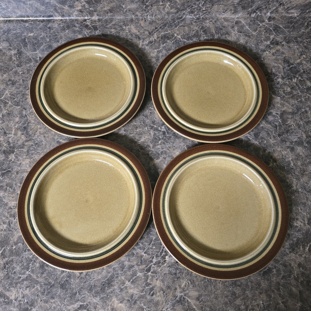 Vintage Arabia Finland Otso Salad Plates‎ Set 4 Ulla Procope MCM Stoneware